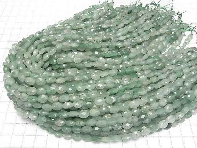 Hochwertig! Grüner Aventurin facettierte ovale 8x6mm 1strang Perlen (ca. 15 Zoll/36 cm)