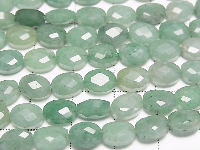 Hochwertig! Grüner Aventurin facettierte ovale 8x6mm 1strang Perlen (ca. 14 Zoll/35 cm)