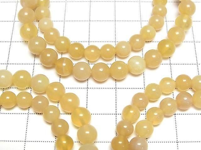 Gelber Opal AA rund 6mm Armband