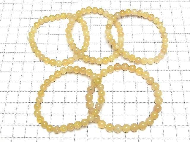 Gelber Opal AA rund 6mm Armband