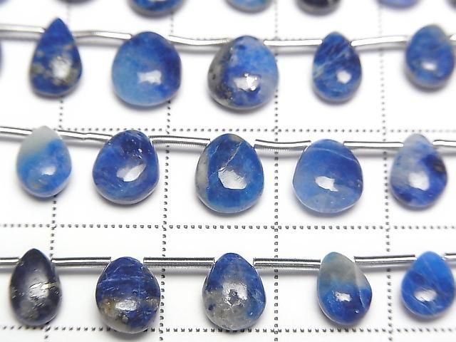 Afghanit Birnenform (glatt) halbe oder 1 Strang Perlen (ca. 7 Zoll/18 cm)