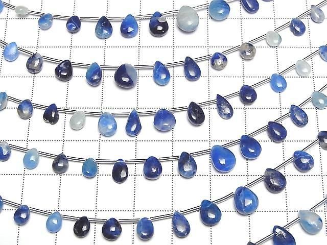 Afghanit Birnenform (glatt) halbe oder 1 Strang Perlen (ca. 7 Zoll/18 cm)