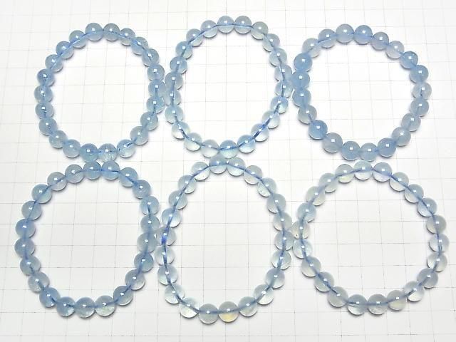 Aquamarin AA++ Rund 7mm 8mm 9mm Armband