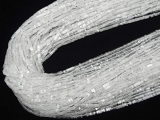 Quartz Cristal AAA Rondelle Carrée (Disque) 2x2x1mm 1 fil de perles (environ 15 pouces/37 cm)