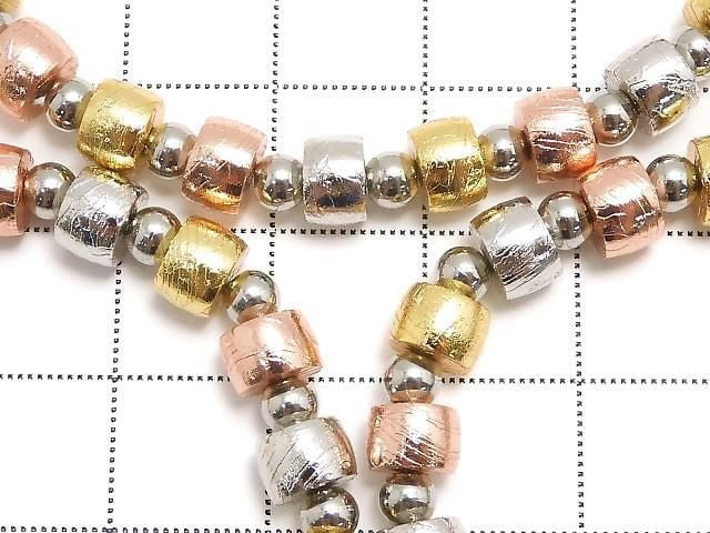 Meteoriten (Altai-Meteoriten) Rondelle 6x6x4 mm mehrfarbiges Armband