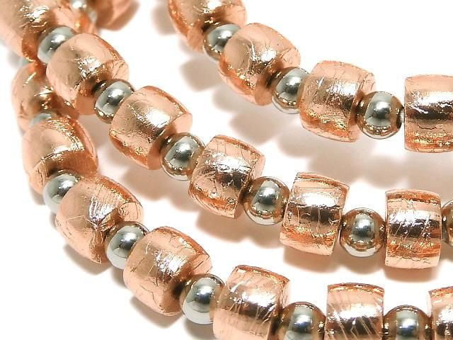 Meteoriten (Altai Meteoriten) Rondelle 6x6x4mm Roségold Armband