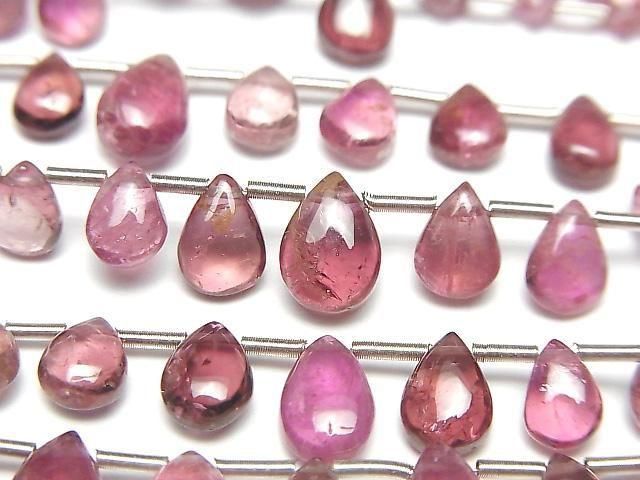 Hochwertig! Rosa Turmalin AA++ Tropfenform (glatt) Halbe oder 1 Strang (35 Stück)