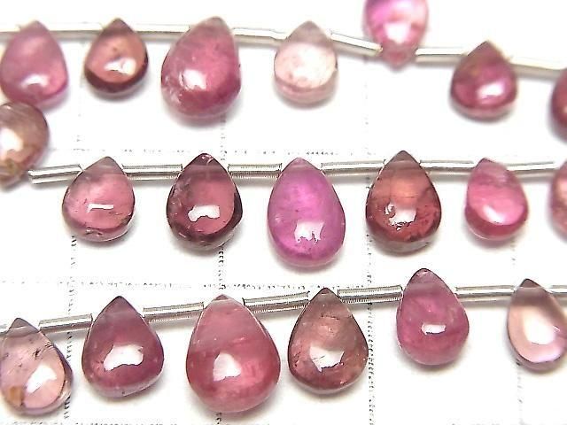 Hochwertig! Rosa Turmalin AA++ Tropfenform (glatt) Halbe oder 1 Strang (35 Stück)