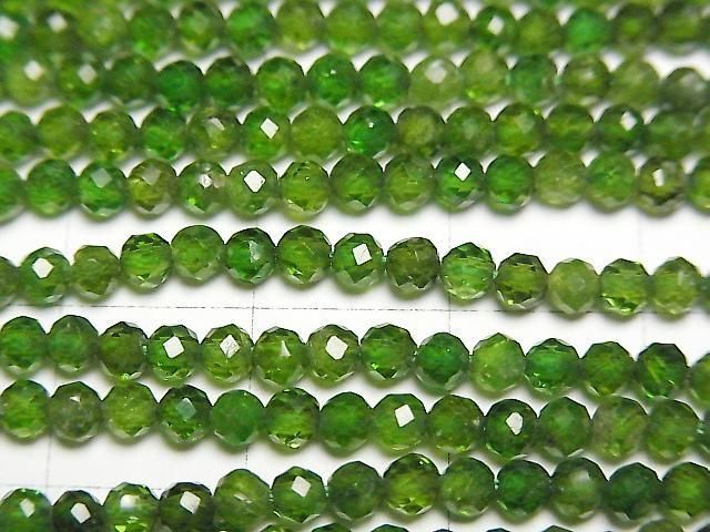 Hochwertig! Chromdiopsid AAA- facettierte Runde 3mm Halbe oder 1 Strang Perlen (ca. 15 Zoll/37 cm)