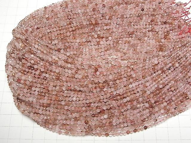 Hochwertig! Micaquarz facettierte Runde 3mm 1 Strang Perlen (ca. 15 Zoll/37 cm)