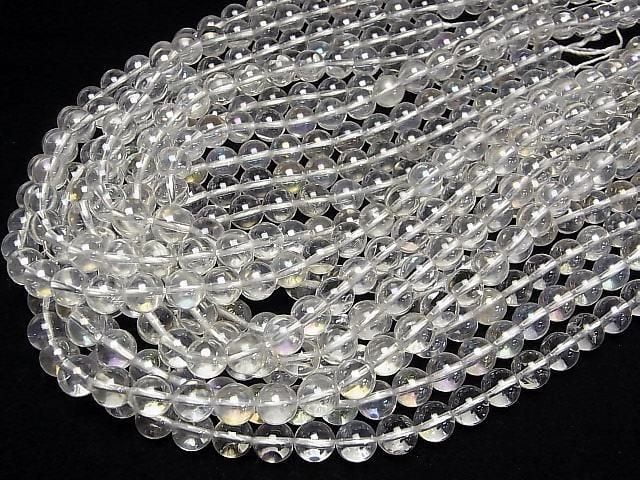 Aqua Kristall Rund 8mm halbe oder 1Strang Perlen (ca. 15 Zoll/38 cm)