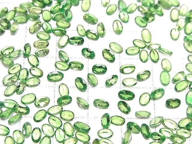 Hochwertiger Tsavorit Granat AAA Lose Stein Oval Facettiert 5x3mm 2 Stück