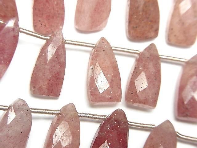 Rosa Epidot AA++ Facettiert Birnenform 15x7mm 1 Strang Perlen (ca. 7 Zoll/17 cm)
