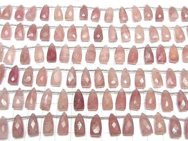 Rosa Epidot AA++ Facettiert Birnenform 15x7mm 1 Strang Perlen (ca. 7 Zoll/17 cm)
