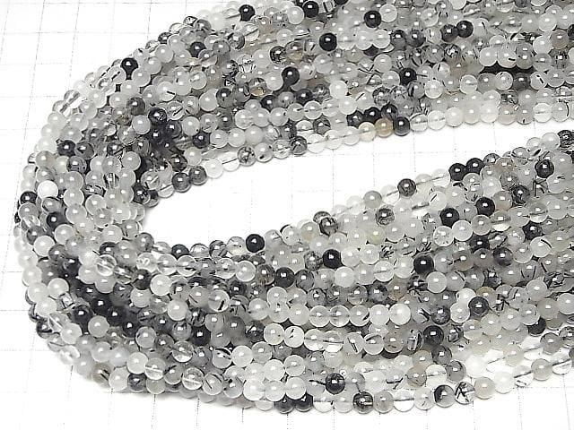 Turmalinquarz AA++ Rund 4,5mm 1 Strang Perlen (ca. 15 Zoll/37 cm)