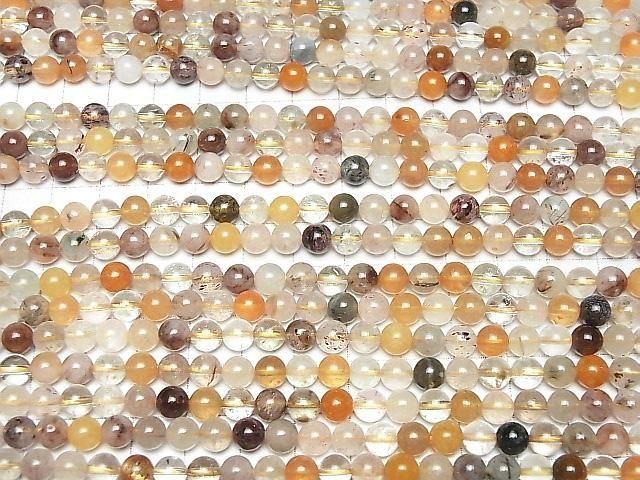 Multicolor Rutilquarz AA++ Rund 6mm 1 Strang Perlen (ca. 15 Zoll/38 cm)