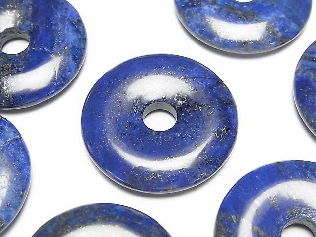 Lapislazuli AA Münze (Donut) 30x30mm 2 Stück