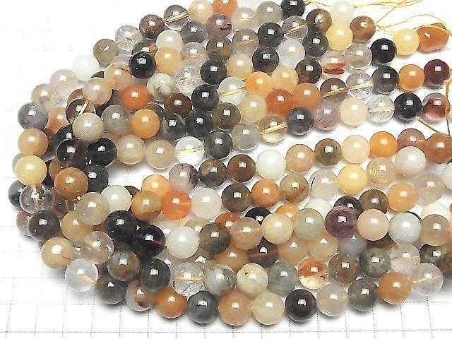 Multicolor Rutilquarz AA+ Rund 12mm 1 Strang Perlen (ca. 15 Zoll/37 cm)