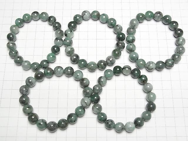 Brasilianischer Smaragd AA+ Rund 10,5mm Armband