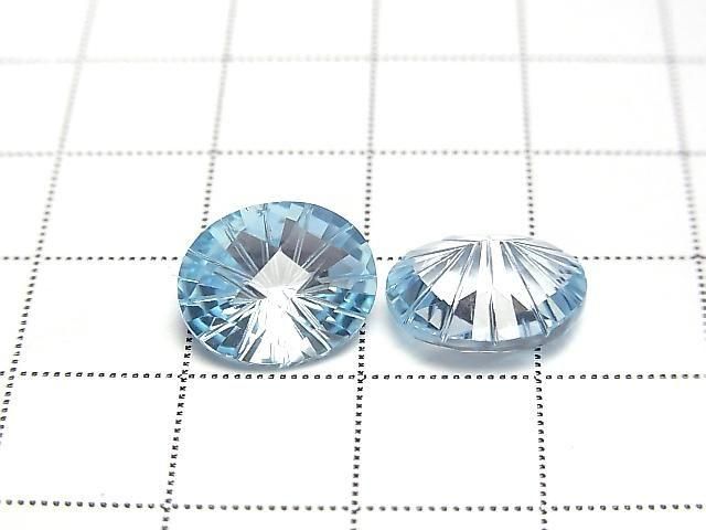 Hochwertiger Himmelblauer Topas AAA Lose Stein Oval Checker Cut 12x10mm 1 Stück