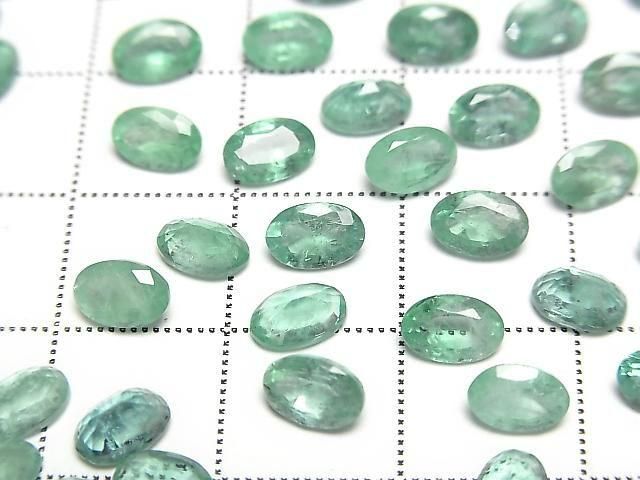 Hochwertiger Smaragd AA++ Lose Stein Oval Facettiert 6x4mm 2Stück