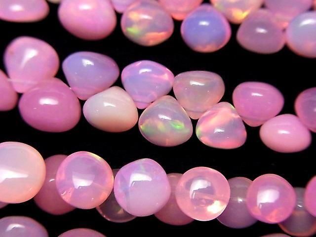 Ethiopian Pink Opal Onion (Smooth) half or 1 strand (18cm)