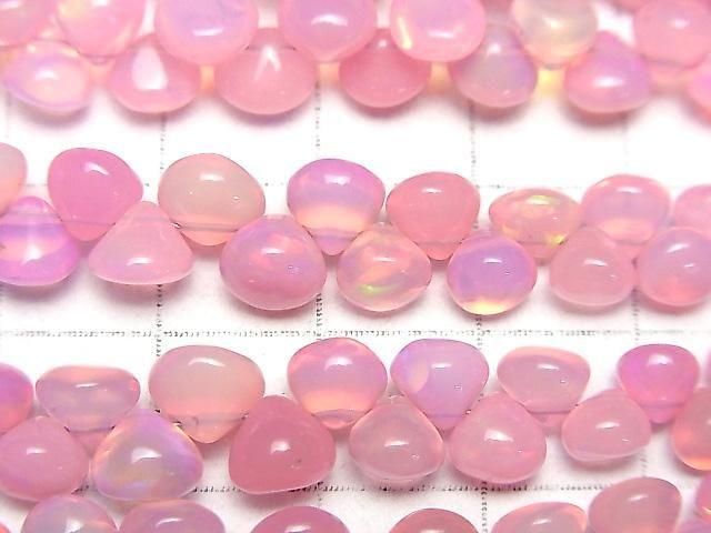Ethiopian Pink Opal Onion (Smooth) half or 1 strand (18cm)