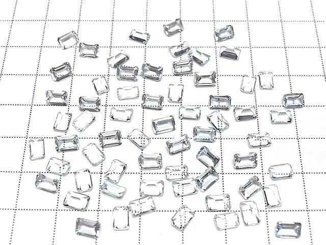 Hochwertiger Aquamarin AAA Lose Stein Rechteck facettiert 6x4mm 2 Stück
