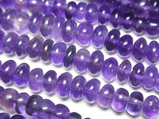 Hochwertiger Amethyst AAA- Rondelle 1 Strang Perlen (ca. 15 Zoll/38 cm)