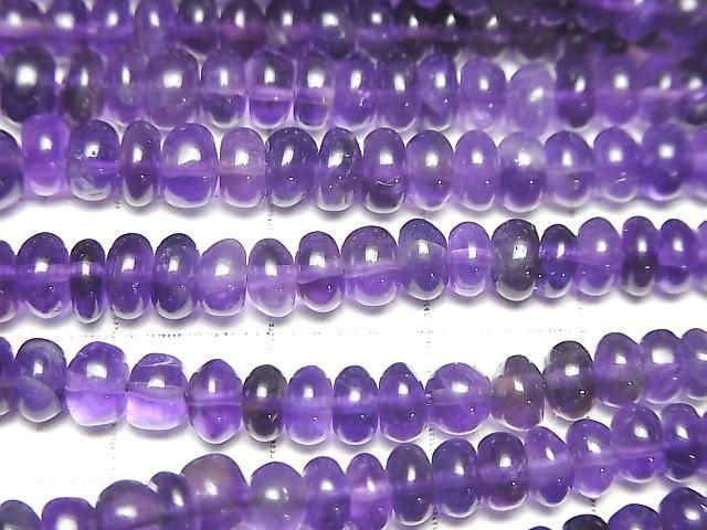 Hochwertiger Amethyst AAA- Rondelle 1 Strang Perlen (ca. 15 Zoll/38 cm)