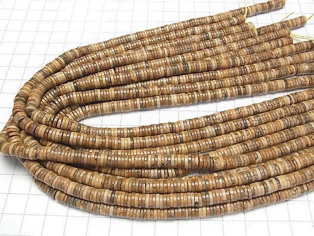 Bild-Jaspis Rondelle (Heishi) 6x6x1,5mm 1 Strang Perlen (ca. 15 Zoll/37 cm)