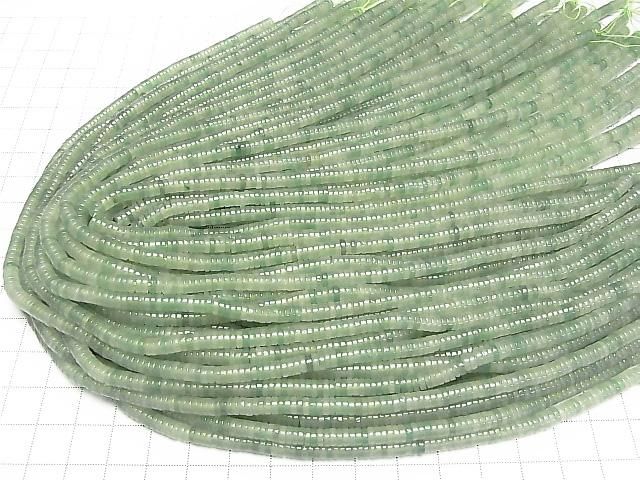 Grüner Aventurin Rondelle (Heishi) 4x4x1,5mm 1Strang Perlen (ca. 15 Zoll/37 cm)