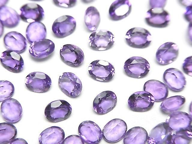 Hochwertiger Amethyst AAA Lose Stein Oval facettiert 5x4mm 10Stk.
