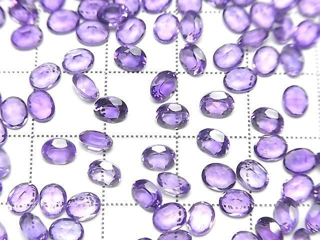 Hochwertiger Amethyst AAA Lose Stein Oval facettiert 5x4mm 10Stk.