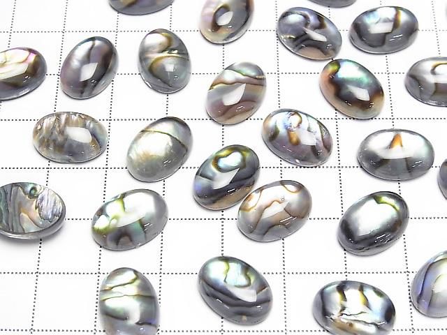Abalone-Schale x Kristall AAA Oval-Cabochon 14x10mm 1 Stück