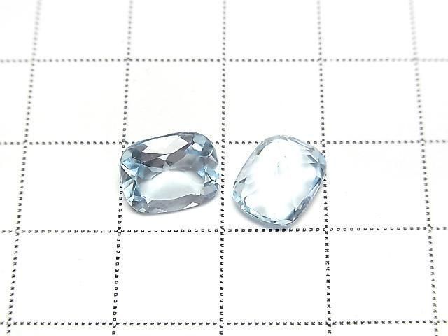 Hochwertiger himmelblauer Topas AAA lose Stein rechteckig facettiert 10x8mm 1 Stück