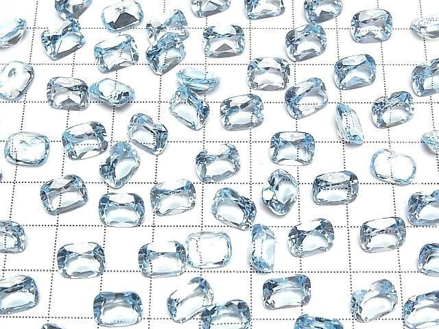 Hochwertiger himmelblauer Topas AAA lose Stein rechteckig facettiert 10x8mm 1 Stück