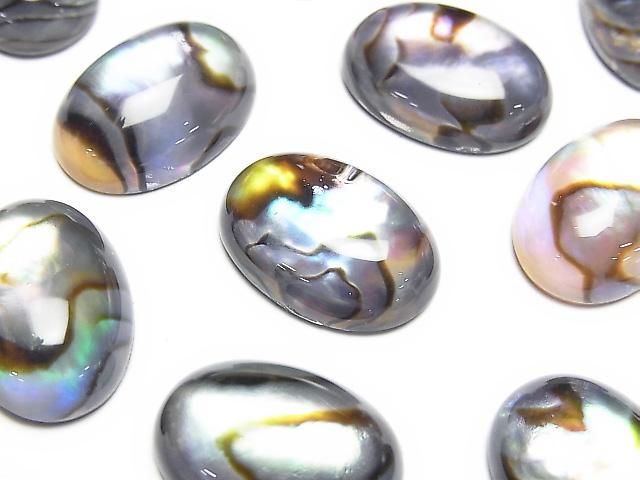 Abalone-Schale x Kristall AAA Oval-Cabochon 18x13mm 1 Stück
