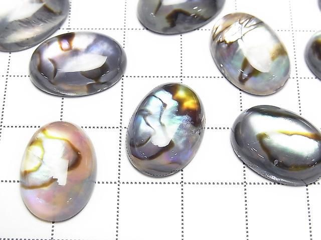 Abalone-Schale x Kristall AAA Oval-Cabochon 18x13mm 1 Stück