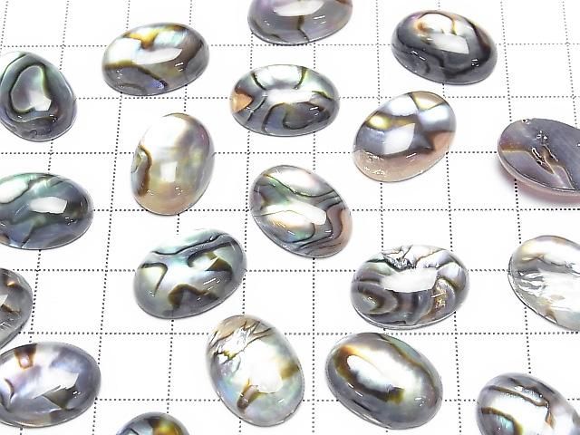 Abalone-Schale x Kristall AAA Oval-Cabochon 18x13mm 1 Stück