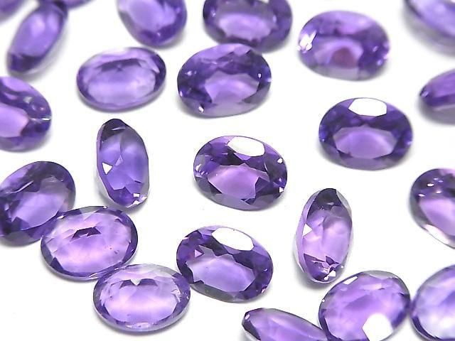 Hochwertiger Amethyst AAA lose Stein oval facettiert 9x7mm 3 Stück