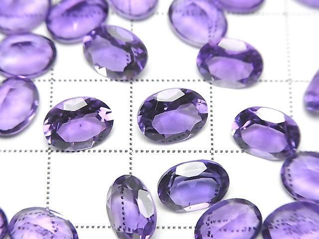 Hochwertiger Amethyst AAA lose Stein oval facettiert 9x7mm 3 Stück