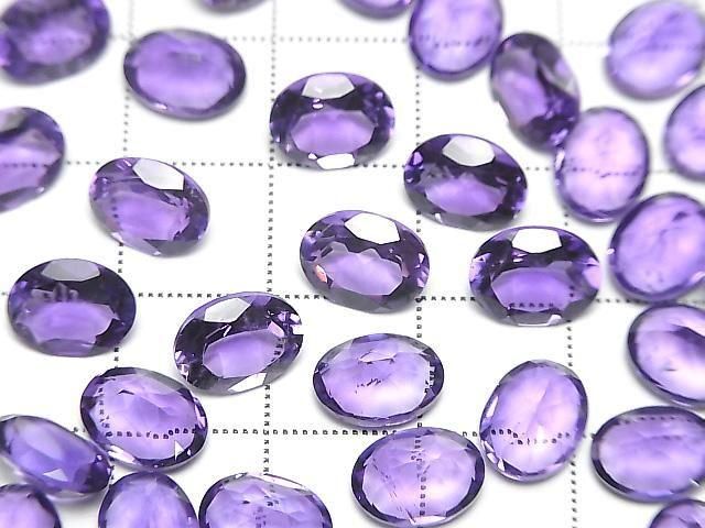 Hochwertiger Amethyst AAA lose Stein oval facettiert 9x7mm 3 Stück