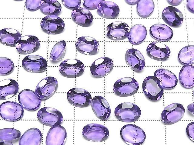 Hochwertiger Amethyst AAA lose Stein oval facettiert 9x7mm 3 Stück