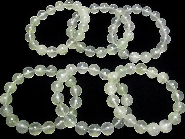 Prehnit AA++ Rund 12mm Armband