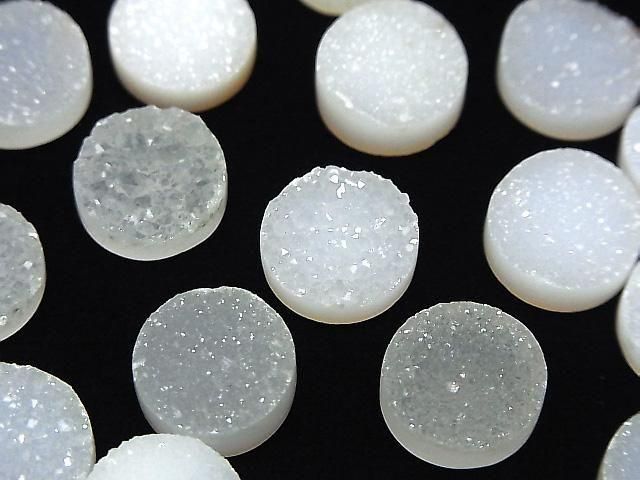 Druzy Achat Rund Cabochon 12x12mm 2 Stück