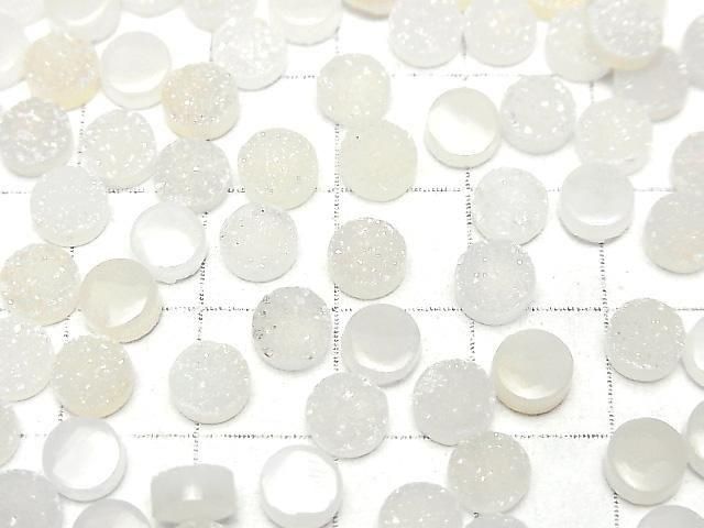 Druzy Agate Round Cabochon 6x6mm 10pcs