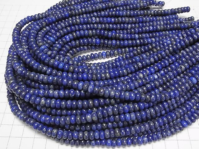 Lapislazuli AA++ Rondelle 6,5x6,5x3,5mm halb oder 1 Strang Perlen (ca. 14 Zoll/34 cm)