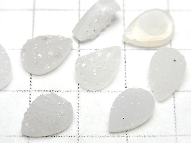 Druzy Achat Birnenform Cabochon 12x8mm 5 Stück
