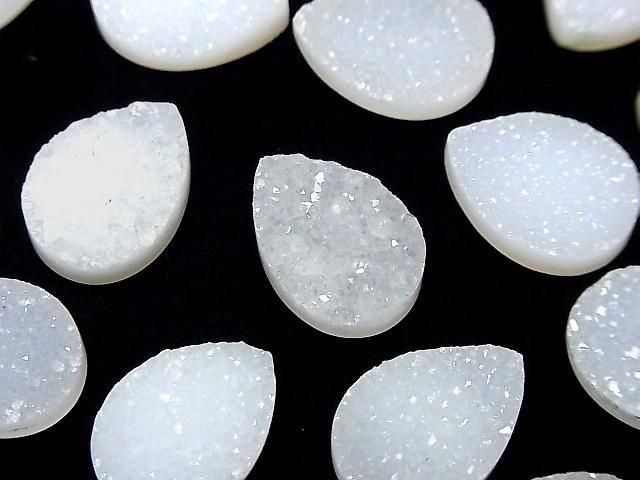 Druzy Achat Birnenform Cabochon 18x13mm 1 Stück